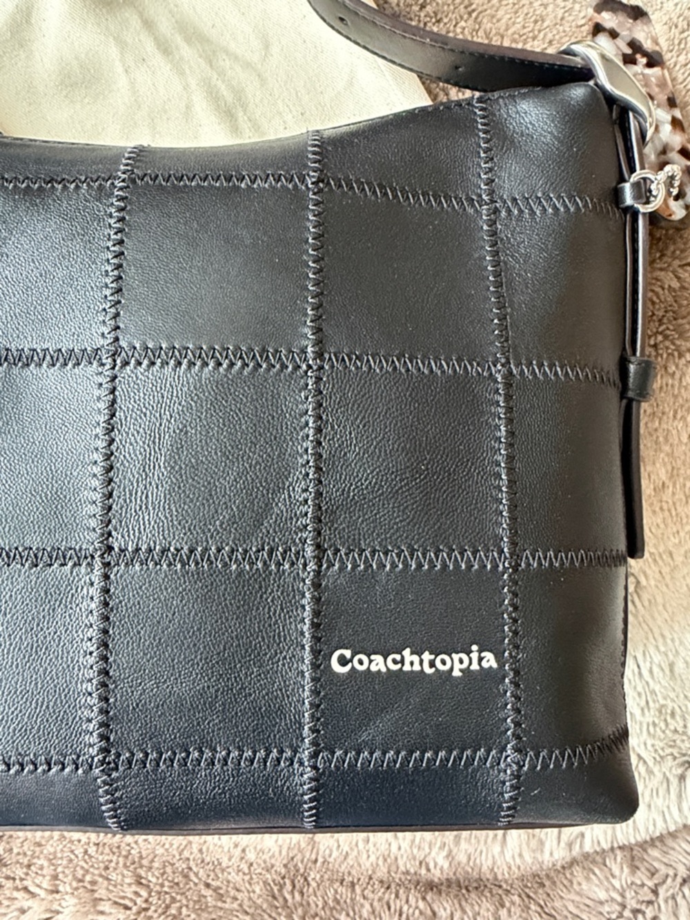 Coach Black Alter/Ego Medium Slouchy Shoulder Bag Upcrafted Leather Coachtopia - Picture 5 of 16